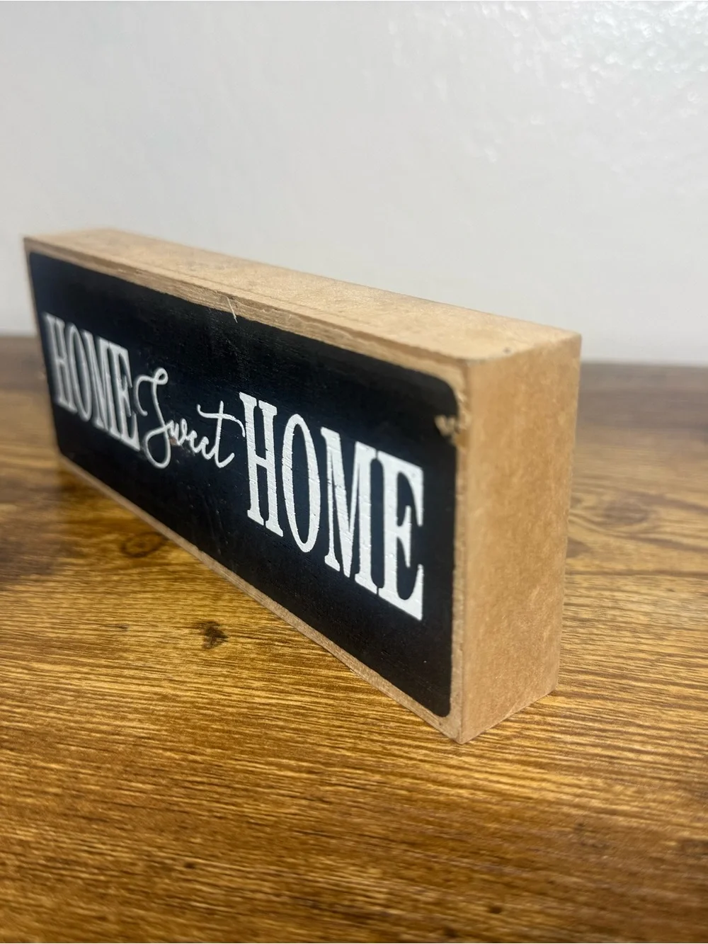 Home Sweet Home Rustic Wood Block Sign – Farmhouse Décor
